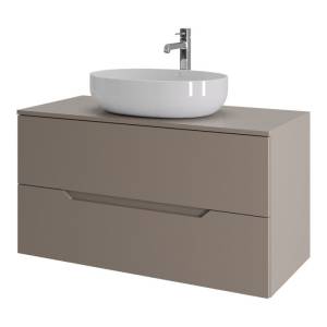 Тумба с раковиной Orange Line Li-100TuLMDF+B05-520W латте матовый, 100 см