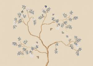 3D Фотообои Artegrafico «Деревце с золотыми ветвями» DV-010 акварель