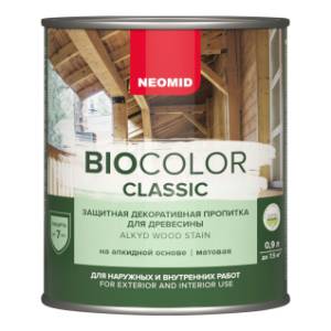Защитная декоративная пропитка на алкидной основе Neomid Bio Color Classic орегон 0.9 л