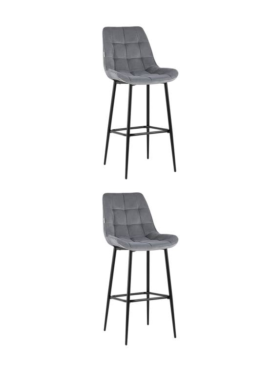 Набор из 2 барных стульев Stool Group Флекс AV 405-V12-08 (B) X2 серый, велюр