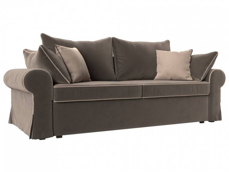 Диван прямой Лига Диванов Элис 31426 Коричневый\Бежевый