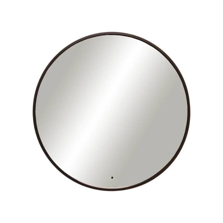 Зеркало Art&Max Asti AM-Ast-800-DS-FNC-Nero с подсветкой, Черное, 80x80