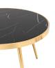 Стол журнальный Stool Group Гелиос ECT-134-TG DUAL стекло черный мрамор сталь золото 80x80x45 фото 4