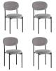 Набор из 4 стульев Stool Group Бриф SN AV 477-C83-9005-K X4 серый, велюр