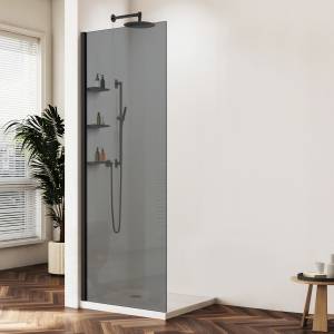 Душевая перегородка Vincea Walk in WS VSW-1HWS800CGB профиль черный, стекло тонированное, 80x200