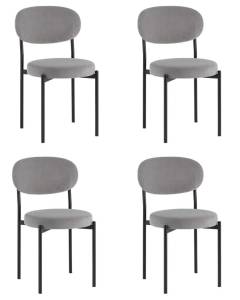 Набор из 4 стульев Stool Group Бриф SN AV 477-C83-9005-K X4 серый, велюр