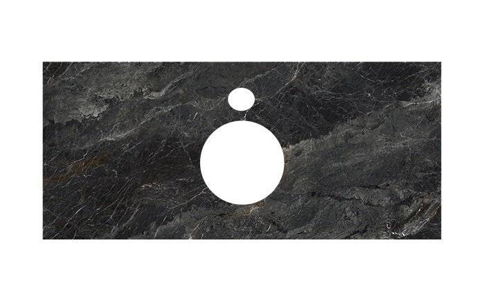Столешница Kerama Marazzi Plaza 100 Риальто Темный Серый лаппатированный для накладных раковин