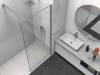 Душевая перегородка Vincea Walk-In VSW-1HS800CLGM профиль вороненая сталь, стекло прозрачное, 80x200 фото 3