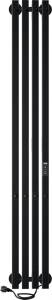 Полотенцесушитель электрический Indigo Style 4 PRO LSPRE90-18BRRt с таймером, черный муар, 90x18