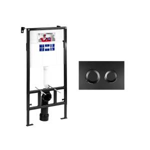 Система инсталляции для унитазов Bettoserb Sava Fix Slim SET40006467 клавиша черный матовый