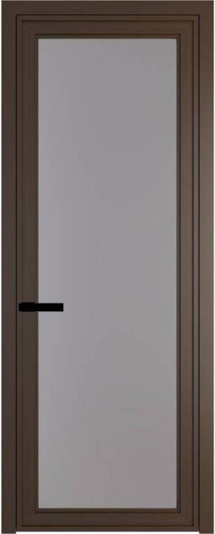 Межкомнатная дверь Profil Doors 1 AGP цвет профиля Деорэ, стекло безопасное 6 мм монохром серый 600x2000