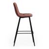 Стул барный Tetchair Chilly (mod.7095б) 19638 коралловый, черный фото 2