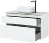 Тумба под раковину Aquanet Nova Lite 100 242581 2 ящика, белый глянец фото 9