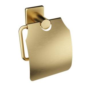 Держатель для туалетной бумаги Wonzon & Woghand WW-V1802-BG с крышкой, брашированное золото