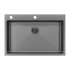 Мойка кухонная Paulmark Kroner-Edge 75 PM777551-GM Вороненая Сталь, 75x51
