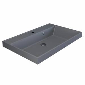 Раковина Uperwood Classic Quartz 291030004 серая матовая, бетон, 70x45
