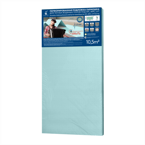 Подложка гармошка Solid Перфорированная Зеленая 1000x500x1.5 (10.5 м2)