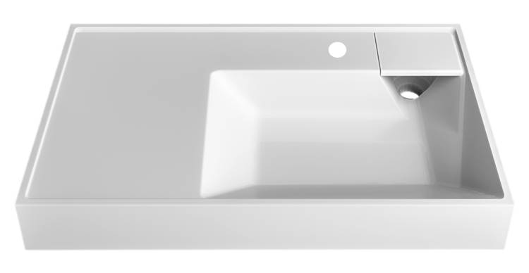 Раковина Madera Vega 4627173210942 на стиральную машину, белая, 80x50