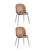 Набор из 2 стульев Stool Group Beetle PU 8329 PU BEIGE X2 бежевый