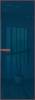 Межкомнатная дверь Profil Doors 1 AGN цвет профиля Красный антрацит, стекло безопасное 4 мм зеркало синее 600x2000