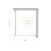 Душевая перегородка BelBagno KRAFT-L-1-80-C-NERO стекло прозрачное, профиль черный, 80x195 фото 4
