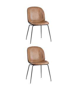 Набор из 2 стульев Stool Group Beetle PU 8329 PU BEIGE X2 бежевый