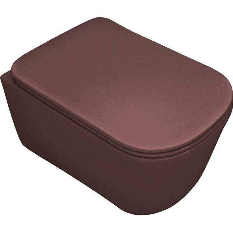 Унитаз подвесной Kerasan Tribeca 511475 бургундский матовый