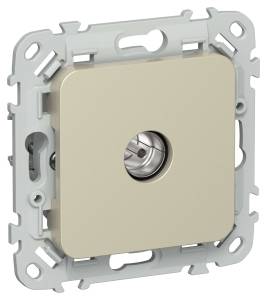 ТВ-розетка оконечная тип F IEK Flite FI-A10-O-K37 шампань