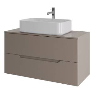 Тумба с раковиной Orange Line Li-100TuLMDF+B07-600W латте матовый, 100 см