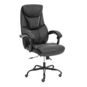 Кресло компьютерное Tetchair Cambridge metalBL 25023 черный, кож.зам, ткань