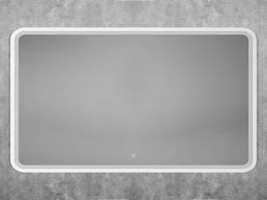 Зеркало Art&Max Genova AM-Gen-1200-800-DS-F-White с подсветкой, 80x120