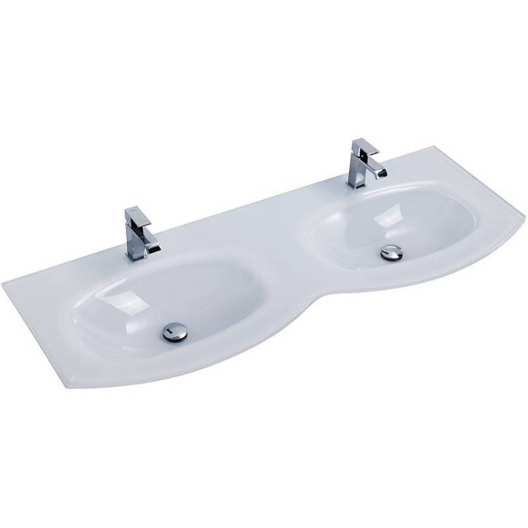 Раковина Cezares 82412 139x52, белая, двойная