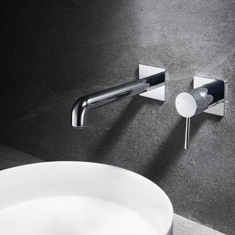 Смеситель для раковины Black&White U7620D 7620UD встраиваемый, Хром