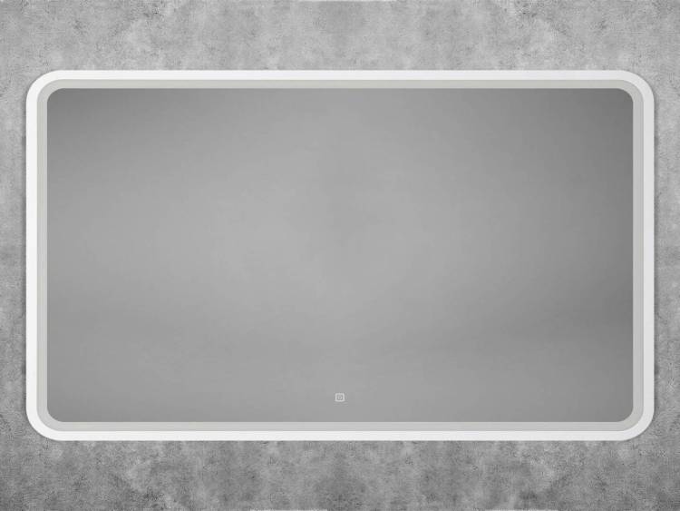 Зеркало Art&Max Genova AM-Gen-1200-800-DS-F-White с подсветкой, 80x120