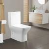 Унитаз-компакт Cerutti Spa Elleros CT10093 безободковый, сиденье микролифт, белый фото 4