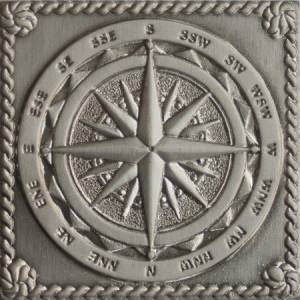 Вставка Moneli Декоративные вставки MNL000010 Windrose Satined silver сатинированная 5x5 Вставка Moneli Декоративные вставки MNL000010 Windrose Satined silver сатинированная 5x5