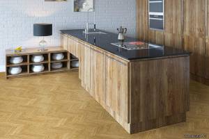 Пробковое покрытие Corkstyle Chevron Chevron Gold клевое 1235x305x6 мм