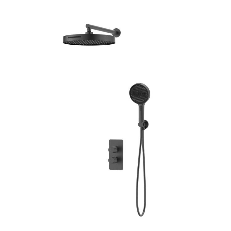 Душевой комплект Vincea Domus VSFW-5DM0GM вороненая сталь, встраиваемый