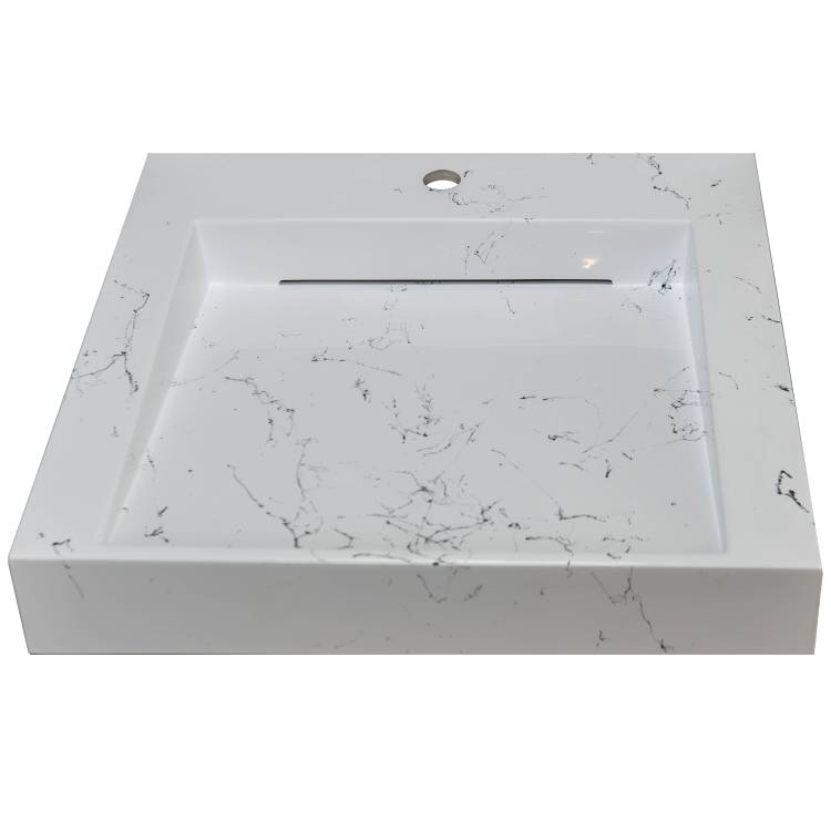 Раковина Stella Polar Берта SP-00001519 белый мрамор, 60x55