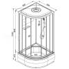 Душевая кабина AvaCan D278SLED с подсветкой, 80x80x220 фото 13