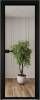Межкомнатная дверь Profil Doors 1 AV цвет профиля Черный, стекло безопасное 6 мм зеркало 600x2000