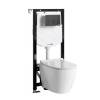 Унитаз с инсталляцией Wasserkraft Aller (Аллер) 10TLT.010.ME.MB02.H002 безободковый, сиденье микролифт, кнопка черный матовый