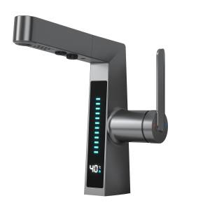 Смеситель для раковины Black&White SD3029GM оружейная сталь