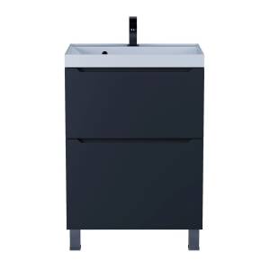 Тумба с раковиной Uperwood Tanos напольная, 2 ящика, черная, 60 см Тумба с раковиной Uperwood Tanos напольная, 2 ящика, черная, 60 см
