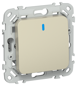 Выключатель 1-клавишный IEK Flite FI-V10-1-10-1-K37 шампань