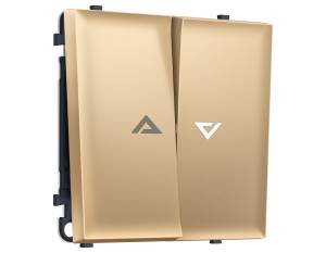 Комплект механизма 2-клавишного выключателя Ambrella Volt Sigma MS884455 золото мягкое касание