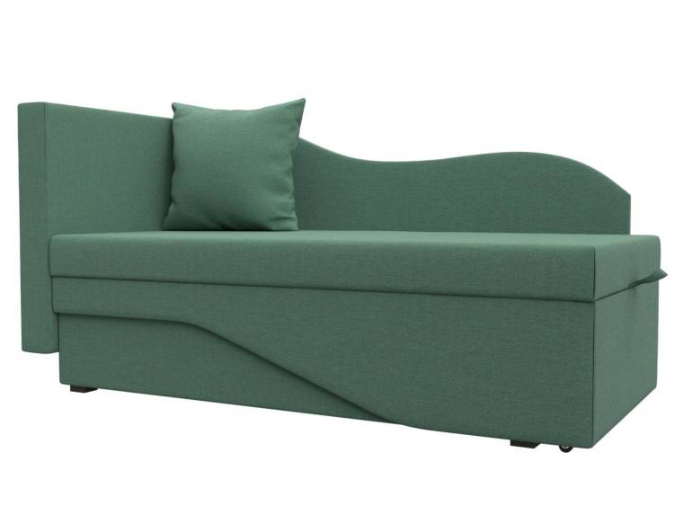 Кушетка Лига Диванов Гармония 125298L амур зеленый, левая