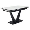 Стол Bradex Home Vito RF 0420 керамогранит белый мрамор, черный 120(184)x80x75