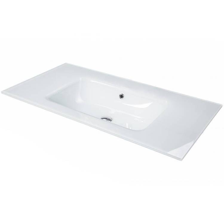 Раковина Armadi Art Lucido 852-080-W моноблок, 80 см, белая жемчужная