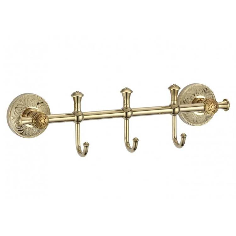 Планка с крючками (3 крючка) Savol 58b S-005873B золото